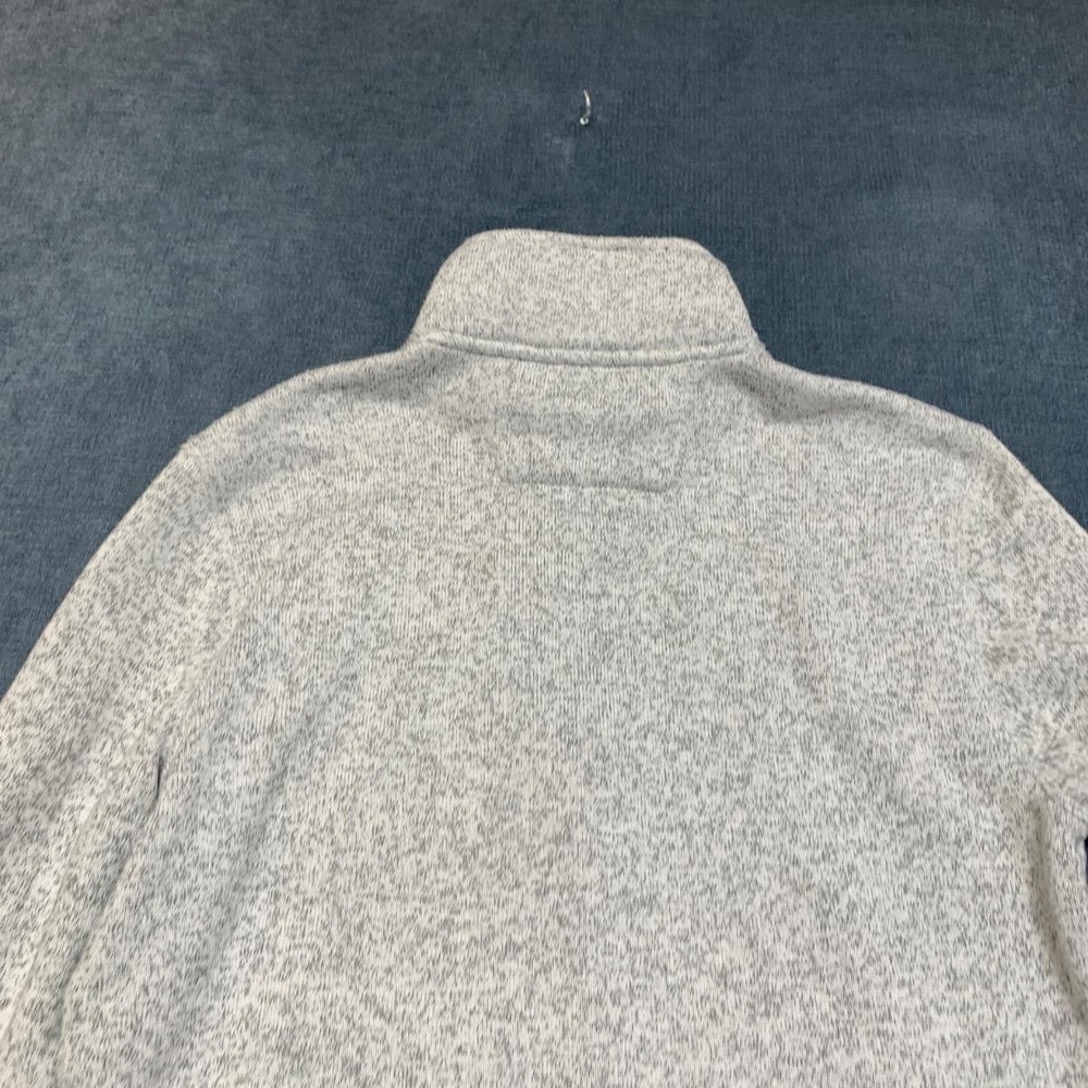 Banana Republic Jacket Mens S Gray Dasera Marled Fleece Fuzzy and Cozy Mock Neck - Picture 11 of 13